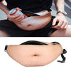 Creative Funny Anti-harassment Artificial Hairless Belly Shape Outdoor Bags, Multifunctional Portable Unisex Sports Belly Waist Bag