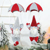 Faceless Skydiving Santa Claus Christmas Window Hanging Decorations(Grey Hat)