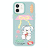 For iPhone 12 Skin Feeling Jelly TPU Hybrid PC Phone Case(Potato Chips Puppy Light Green)