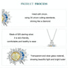 S925 Sterling Silver Platinum Plated Sun Moon and Stars Necklace(BSN381)
