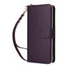 For iPhone 15 Plus / 14 Plus Nine-card Slots Zipper Wallet Bag Leather Phone Case(Dark Purple)
