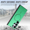 For Samsung Galaxy S25+ 5G Solid Color Retro Magsafe PU Back Cover Phone Case(Green)