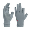 Sports Riding High Elasticity Fishing Protective Gloves, Size: One Size(Gray Two Fingers)