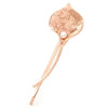 2 PCS Fashion Wedding Hair Jewelry Flower Barrettes Solid Metal Leaf Pearl Hairpins(02 rose gold)