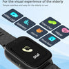 RF-V52-A 1.85 inch Screen GPS Smart Tracker WatchBand Support SOS Call / Health Monitoring For Asia / Europe / Africa / Australia(Black)