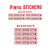 2 PCS 88 / 61 / 54 / 49 Keys Piano Electronic Organ Keyboard Hand Roll Piano Notation Musical Scale Transparent Sticker