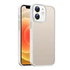 For iPhone 12  Nano Semi-transparent Frosted Skin Feel Phone Case(Antique White)