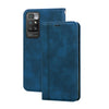 For Xiaomi Redmi 10 Frosted Business Magnetic Horizontal Flip PU Leather Case with Holder & Card Slot & Lanyard(Blue)