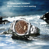HELEI H9026A-G Men Waterproof Quartz Watch Stainless Steel Calendar Automatic Display Watch(Blue)