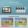 SriHome 5MP 4CH WiFi NVR Kit w/ 10.1" LCD & 4 Wireless Cameras (AU)