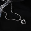 OPK GX2410 Personalized Vintage Feather Heart Alloy Pendant Steel Necklace