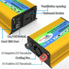 Tang I Generation 12V to 110V 3000W Modified Square Wave Intelligent Car Power Inverter with Dual USB(Yellow)