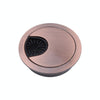 2 PCS Desk Computer Desktop Zinc Alloy Round Threading Box Hole Cover, Hole Diameter: 50mm (Red Bronze)
