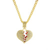 N1910-5 Heart Broken  Exaggerated Hip Hop Style Necklace Collarbone Chains