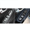 4 PCS Car Carbon Fiber Window Lift Panel Decorative Sticker for Infiniti Q50 2014-2020, Left Drive