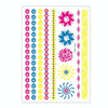 10 PCS Fluorescent Flower Arm Tattoo Sticker Face Sticker Waterproof Feather Tattoo Arm Tattoo Sticker(DKCS025)