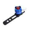 Aluminum Bicycle Cycling Front Rear Tail Helmet Red White LED Flash Lights Safety Warning Lamp Cycling Caution Light Waterproof(Red Light Blue Case)