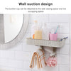 Shelf Bathroom Storage Toilet Multi-purpose Bathroom Basket Nail-free Paste Strong Kitchen Plastic Storage Box(Khaki)