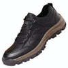 Men Leather Casual Shoes Non-slip Outdoor Hiking Shoes, Size: 44(Black)