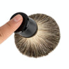 3pcs /Set Men Foam Manual Wooden Handle Beard Brush Set, Color: Nylon Wool Silver