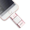 256GB Type-C + 8 Pin + USB 3.0  3 In 1 OTG Metal USB Flash Drive(Rose Gold)