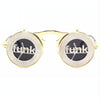 Steampunk Sunglasses Round Metal Flip Up Glasses For Men and Women, Style: Forex C19