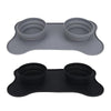 Foldable Silicone Pet Bowl Mat (Black) - Non-Slip & Portable
