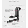 YELANGU A171 YLG0401E-C 360 Degree Rotation Horizontal Cantilever Gimbal Tripod Head for Home DV and SLR Cameras (Black)