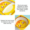 Baby Dish Tableware Set Cartoon Fork Feeding Dishes for Kids Utensils Natural Bamboo Fiber Bowl With Cup Spoon Plate(Penguin)