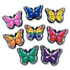 100pcs Butterfly Cartoon Shoe Flower Removable PVC Soft Rubber Cave Shoes Buckle(Pink)