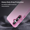 For Samsung Galaxy A55 5G Frosted Translucent TPU Hybrid PC Full Coverage Phone Case(Pink)
