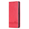 For Samsung Galaxy A56 5G AZNS Magnetic Calf Texture Flip Leather Phone Case(Red)
