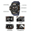 SMAEL 8079 Outdoor Multifunctional Dual Display Dial Waterproof Sports Watch(Black Gold)