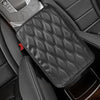 Car Armrest Box Leather Storage Heightening Pad(Black)