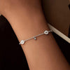 S925 Sterling Silver Platinum-plated Sun Bracelet(BSB182)
