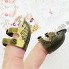 Household Adjustable Metal Sewing Thimble Finger Protectors Sewing Tools Accessories(M)