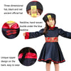 5812 Children Halloween Costumes Nightclubs Bars Carnival Parties Funny Role-Playing Horror Qing Dynasty Zombie Costumes, Size: M(Red Black)