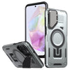 For Samsung Galaxy A35 5G Shield Frame Holder MagSafe Phone Case(Grey)