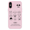 For iPhone X / XS Skin Feeling Jelly TPU Hybrid PC Phone Case(Animal Nine Grid Pink)