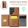 For Samsung Galaxy S23 Ultra 5G DG.MING MAGKING-K2 Series MagSafe RFID Card Bag Detachable Phone Case(Brown)