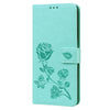 For Xiaomi Poco X3 NFC Rose Embossed Horizontal Flip PU Leather Case with Holder & Card Slots & Wallet(Green)