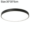 Macaron LED Round Ceiling Lamp, Stepless Dimming, Size:30cm(Black)