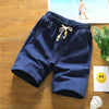Casual Loose Cotton Linen Five-point Shorts, Size: XXXXL(Navy Blue)
