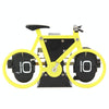 HY-F087 Retro Bicycle Shape Automatic Flip Home Decorative Turning Clock(Yellow)