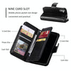 For Samsung Galaxy A26 5G Tri-Fold 9-Card Wallets Leather Phone Case(Black)