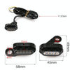 HP-Z058 Motorcycle Modified Rearview Mirror LED Turn Signal Light for Harley Sportsters XL 883 / 1200(Black White)