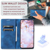 For Samsung Galaxy A36 Totem Embossed Magnetic Leather Phone Case(Blue)