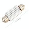 2 PCS DC 12V 2W 41MM 4014 Bicuspid Port No Decoding Car Dome Lamp LED Reading Light with 10 LED Lights(White Light)