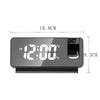 S282 Multifunctional Silent Electronic Digital Projection Clock(Black Shell White Light)