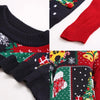 Women Small Snowflake Christmas Knit Sweater, Size: S(Dark Blue)